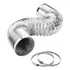 Duto + 2 Abraçadeiras Aluminizado Flexível 150mm - 2,5 Mts