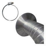 Duto De Exaustão 2 Metros   2 Abraçadeiras E Aro 100mm