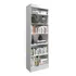 E-led Richl092 Estante Para Livro Com 6 Prateleiras Multiuso Armario Organizado Cor Branco