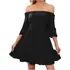 E Vestido Feminino Verão Gola Quadrada Sólida Manga 1/2 F 80