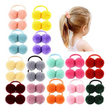 Elástico Pompom Kit Com 14 Pares Lacinho Xuxinha 28 Pompom 