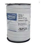 Elastico Zanotti Jaragua 12 11mm Rolo 100m Branco Embutir Desenho Do Tecido Liso
