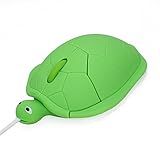 Elec Space Mouse óptico Com Fio Usb Em Forma De Tartaruga Animal Fofo Para Notebook, Computador, Laptop, 1200 Dpi, 3 Botões Com Cabo De 9,1 M (verde)