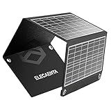 Elecaenta Carregador Solar De 22 W Com 2 Portas Usb, 24% De Alta Eficiência, Ip54 Impermeável, Dobrável E Portátil, Etfe, Carregador De Painel Solar Para Iphone, Ipad, Samsung, Lg E Mochila De Acampamento Ao Ar Livre