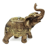 Elefante Indiano Dourado Miniatura