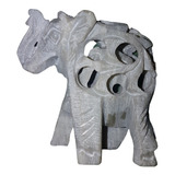 Elefante Indiano Vazado Miniatura