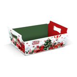 Embalagem Caixa Cesta Vila Natalina P  6763  Pacote C  10 Un