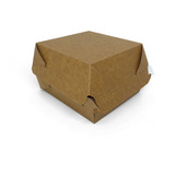 Embalagem Caixa Para Hambúrguer Delivery Kraft   100 Un