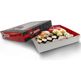 Embalagem Para Sushi E Comida Oriental Preta Gg   100 Unid 