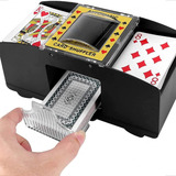 Embaralhador De Cartas Automático Misturador Para 2 Baralhos Poker Truco A Pilha