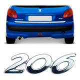 Emblema 206 Cromado Peugeot