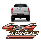 Emblema 4x4 Turbo Vermelho