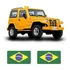 Emblema Adesivo Bandeira Do Brasil Resinada Para Troller Par