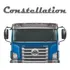 Emblema Adesivo Volks Constellation Aço Escovado Quebra-sol Cor Padrão