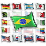 Emblema Bandeira Países Adesivo Resinado Etiqueta - Diadema