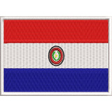 Emblema Bordado Bandeira Paraguai P/ Macacão Airsoft Ban84