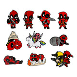 Emblema Decorativo De 10 Peças Com Adorável Broche Deadpool