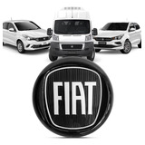Emblema Fiat All Black Preto 12cm Frontal Argo Cronos Ducato