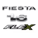Emblema Fiesta   1 6   Flex Otima Qualidade 3 Peças