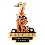 Emblema Frontal Do Quadro Da Bicicleta Raleigh Antiga Placa