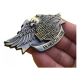 Emblema Harley Metal Adesivo Aguia Bronze Motor H. Davidson