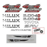 Emblema Hilux Srv Toyota 3.0 D4d Adesivo 4x4 Aplique Brinde