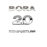 Emblema Letreiro Cromado Vw Bora 2.0 Confortline Kit 3pçs