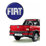 Emblema Tampa Traseira Fiat Strada 2005 Adesivo Resina Azul