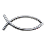 Emblema Universal Peixe Grande Cromado 11 Cm De Comprimento