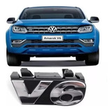 Emblema V6 C Base Grade Dianteira Amarok 2017 2020 Cromado
