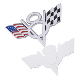 Emblema V8 Americano Bandeira