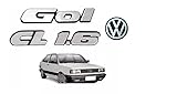 Emblema Volkswagen Gol Cl 1.6 91 92 93 94 Quadrado - 4 Peças