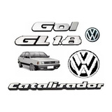 Emblema Volkswagen Gol Gl 1.8 Catalisador 91 92 93 94 - 6 Pç