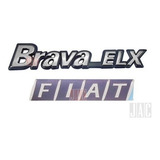 Emblemas Brava Elx + Fiat - Modelo Original