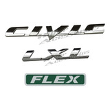 Emblemas Civic Lxl E