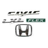 Emblemas Civic Lxl Flex Logo H Mala 2007 2008 2009 2010 2011