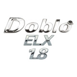 Emblemas Doblo Elx E 1.8 2001 Em Diante Cromados