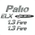 Emblemas Palio Elx Adesivo Flex 1.3 Fire 2001 Em Diante