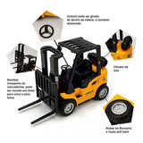 Empilhadeira Miniatura De Metal C fricção Forklift Brinquedo Cor Amarelo