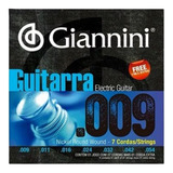 Encordoamento Giannini 09 Para Guitarra 7 Cordas