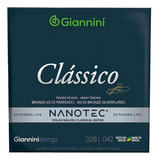 Encordoamento Giannini Clássico Nylon Nanotec Tensão Pesada