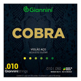 Encordoamento Giannini Cobra 010 P/ Violão Aço