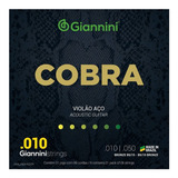 Encordoamento Giannini Cobra Violao Aco 85/15 010-050 Geefle