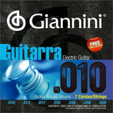 Encordoamento Giannini Guitarra 010