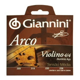Encordoamento Giannini Para Violino 4/4 Tensão Media