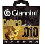 Encordoamento Giannini Violã Aço Serie Cobra 010 85 15   Nf