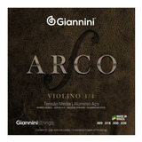 Encordoamento Giannini Violino 4/4 Aluminio Geavva