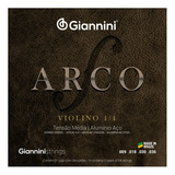 Encordoamento Para Violino Giannini 4/4 Tensão Média