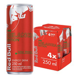 Energético Red Bull Energy Drink Melancia 250 Ml 4 Latas 