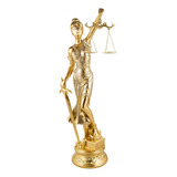 Enfeite Estatua Direito Mesa Dama Da Justiça 21 5cm Cor Dourada